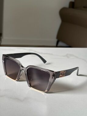 Miu Miu Women's Gray Square Sunglasses